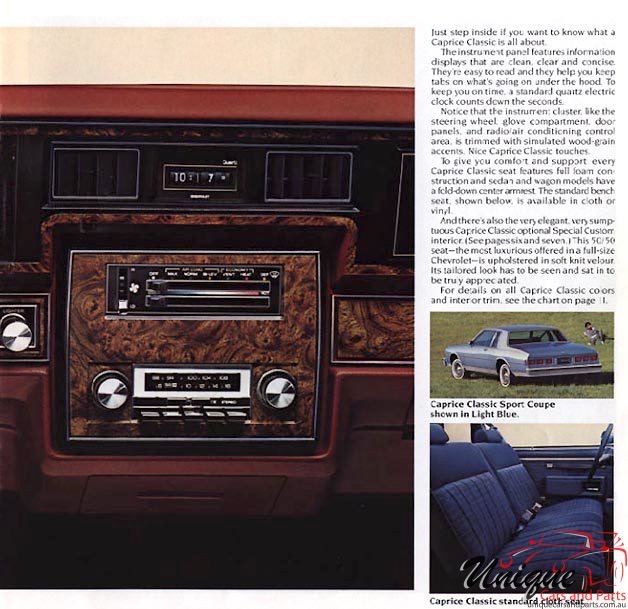 1982 Chevrolet Caprice Impala Brochure Page 3